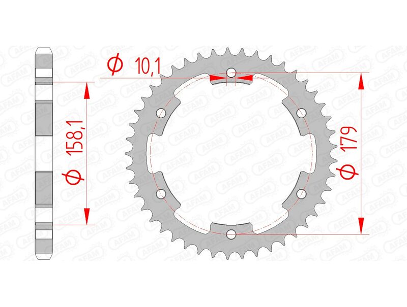 AFAM STEEL STANDARD BACK SPROCK 35804 - 525