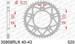 AFAM Steel Ultra-Light bakdrev 35808 - 520 för Aprilia RSV4. Lättviktskonstruktion i stål med 40-43 tänder, optimerad för prestanda och hållbarhet.