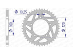 AFAM Aluminium bageste tandhjul 36801 - 520