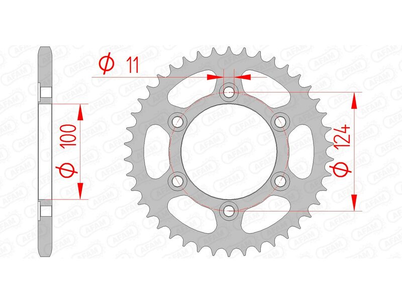 AFAM STEEL STANDARD BACK SPROCK 50602 - 520