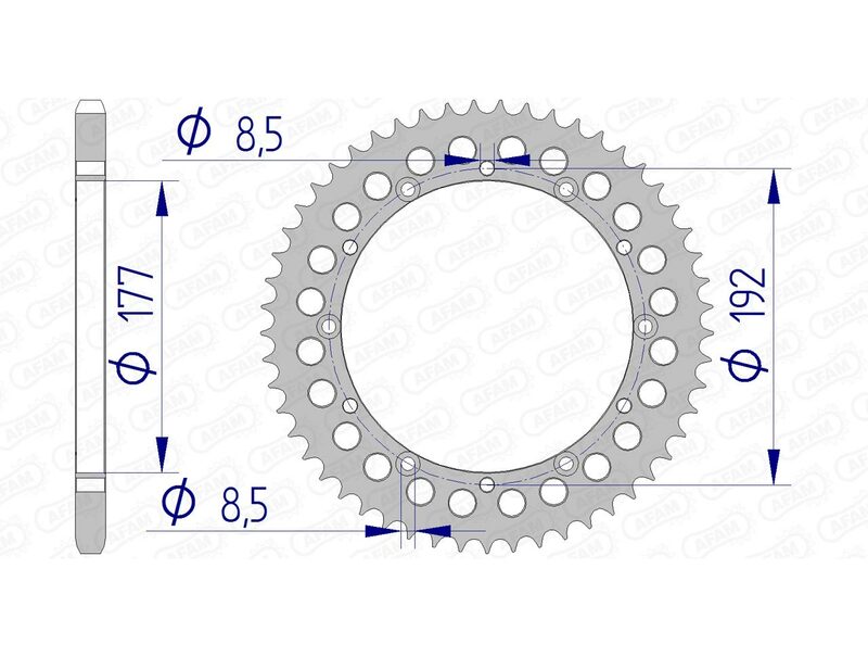 AFAM Aluminium bageste talt 63300 - 520