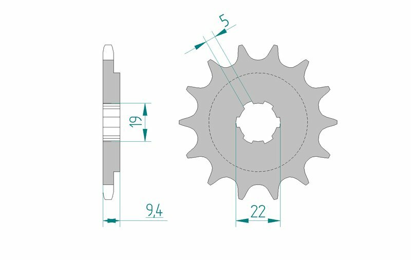 AFAM STEEL Standard Front Sprock 20309 - 520