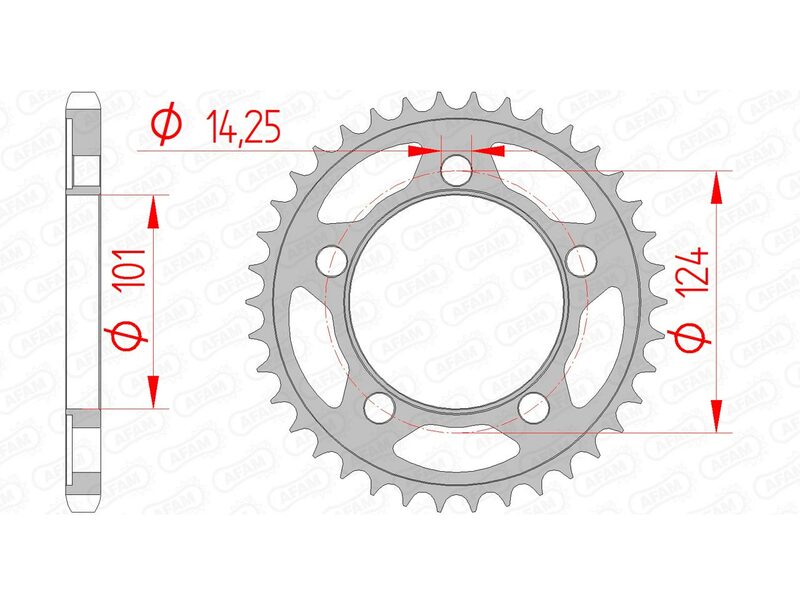 AFAM STEEL STANDARD BAGGROPET 71801 - 525