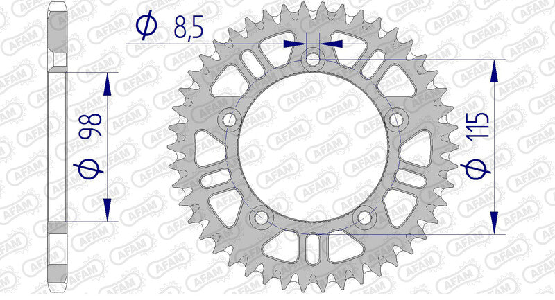 AFAM Aluminium Ultra-Light Self-Rengøring Bagerste Spropet 72101-420