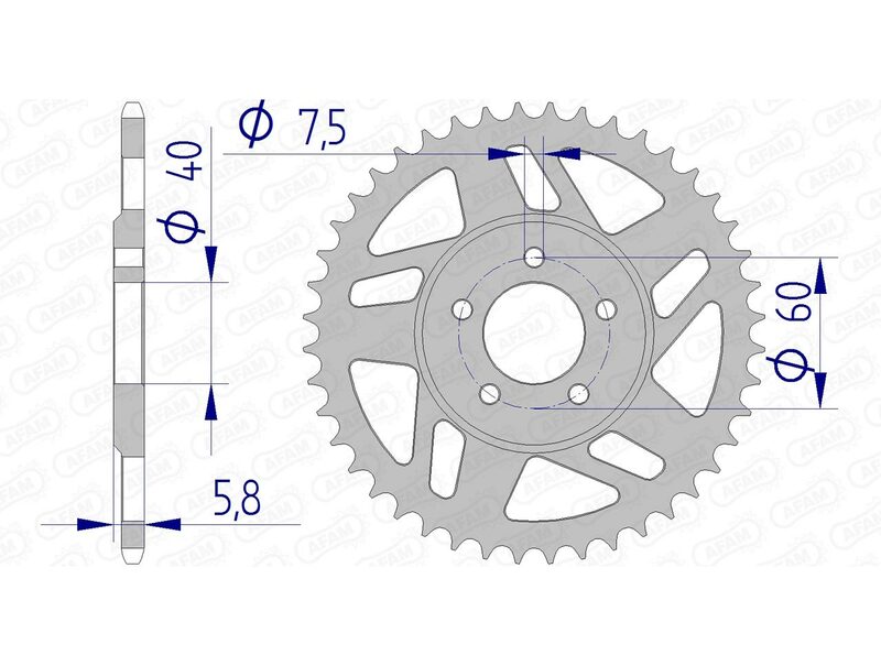 AFAM Aluminium bageste talte 72103 - 415