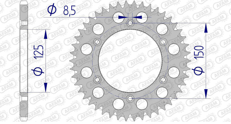 AFAM Aluminium Ultra-Light Self-rengøring Reh Sprock 72304-520