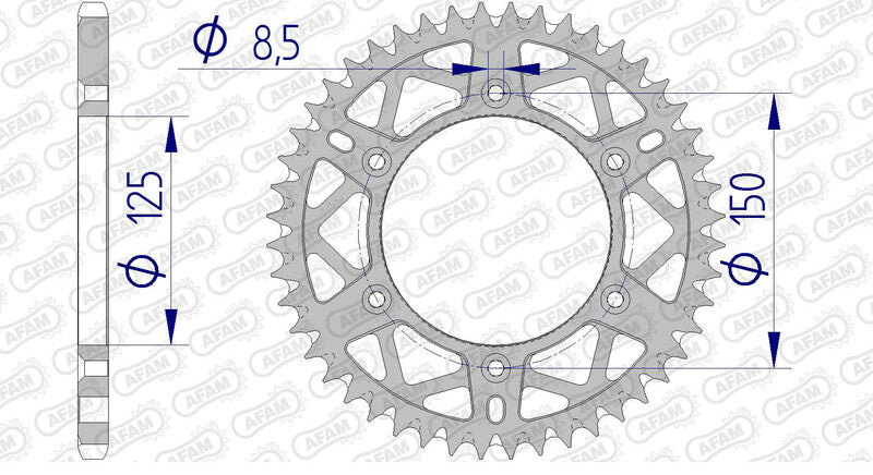 AFAM Aluminium Ultra-Light Self-rengøring Reh Sprock 72304-520