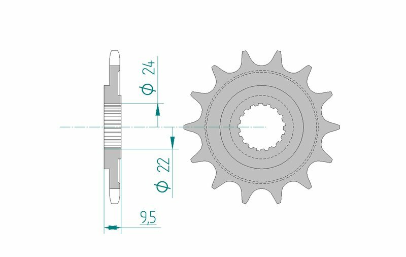 AFAM STEEL SELV -REANING FRONT SPROCK 20311 - 520