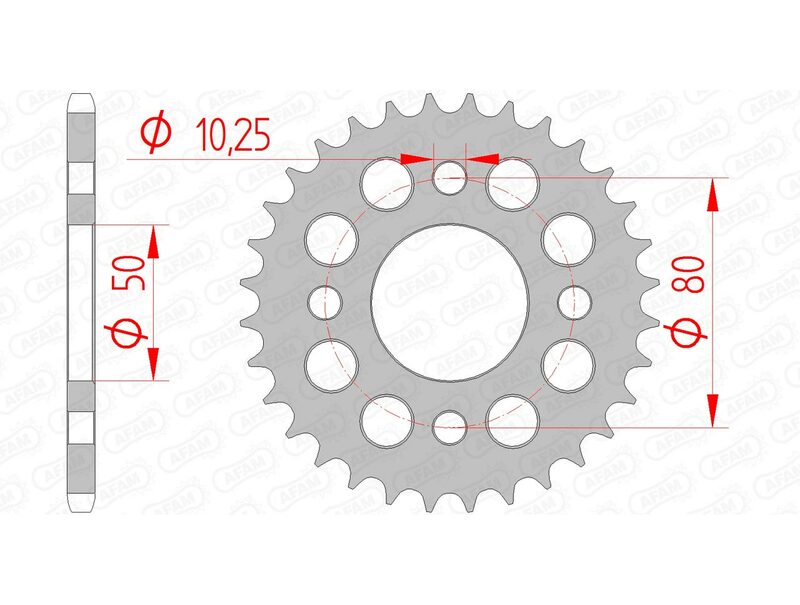 AFAM STEEL STANDARD BACK SPROCK 92127 - 420