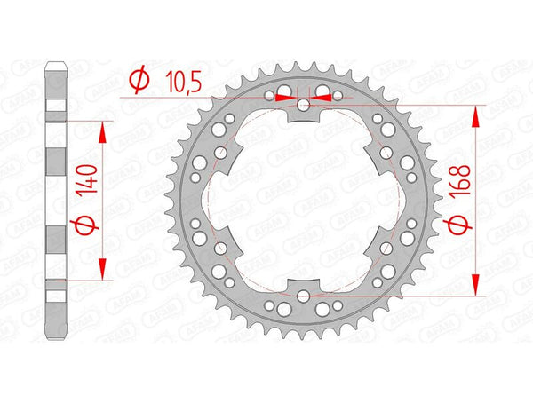 AFAM STEEL STANDARD REAR SPROPET 92635 - 525 92635-47