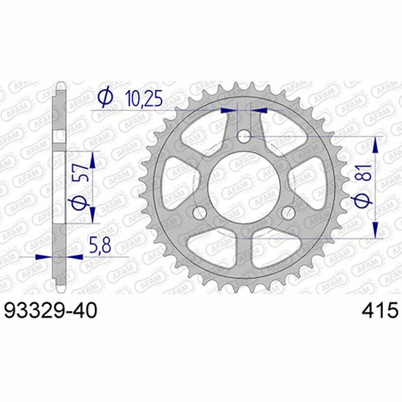 AFAM Aluminium bageste talt 93329 - 415