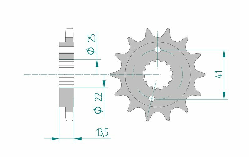 AFAM STEEL Standard Front Sprock 20507 - 525