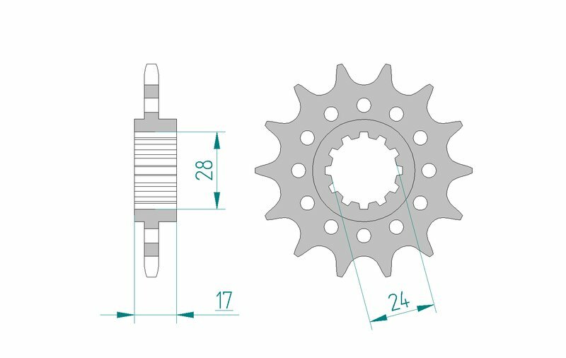 AFAM STEEL Standard Front Sprock 20511 - 520