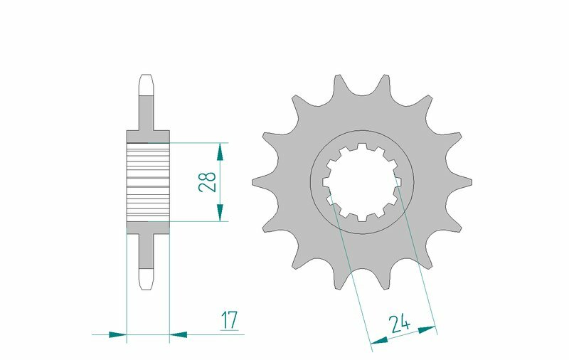 AFAM STEEL Standard Front Sprock 20516 - 520