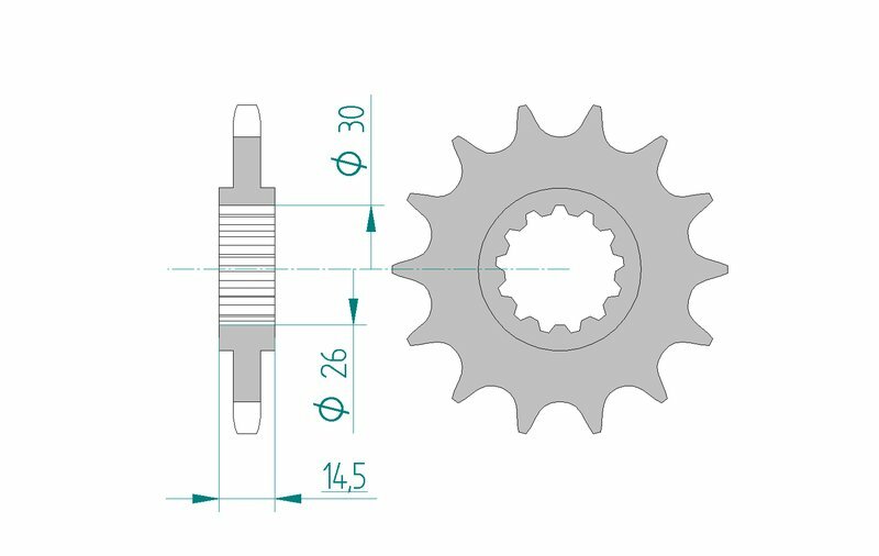 AFAM STEEL Standard Front Sprock 20607 - 525