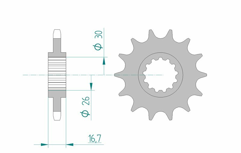 AFAM STEEL Standard Front Sprock 20612 - 525