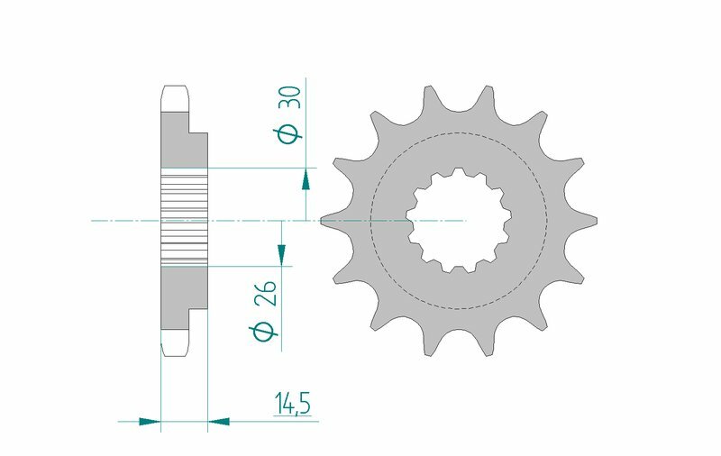 AFAM STEEL Standard Front Sprock 20801 - 530