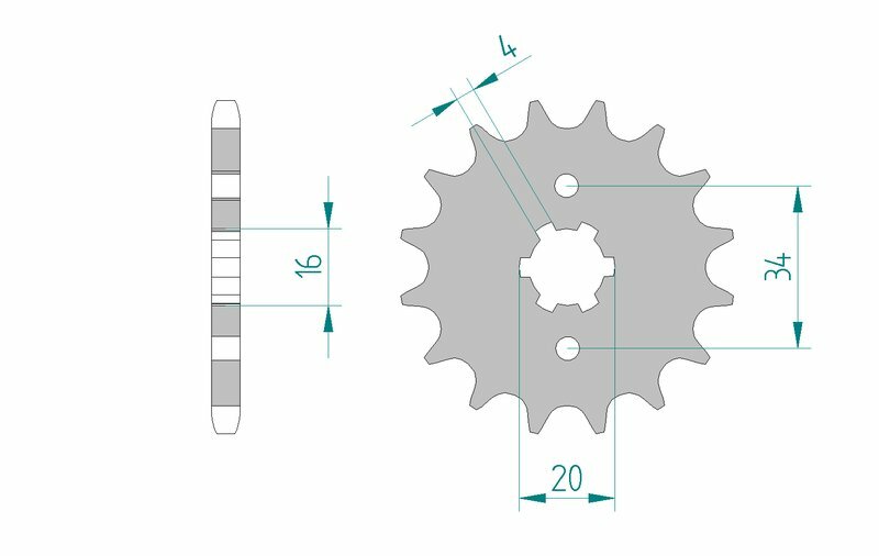 AFAM Steel Standard Front Sprock 21200 - 428