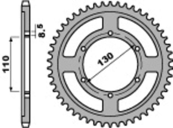 PBR Standard C45 Steel bageste tal 4372 - 428 4372 46 C45