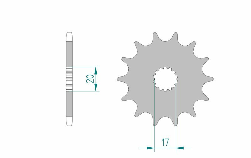 AFAM STEEL Standard Front Sprock 21203 - 520