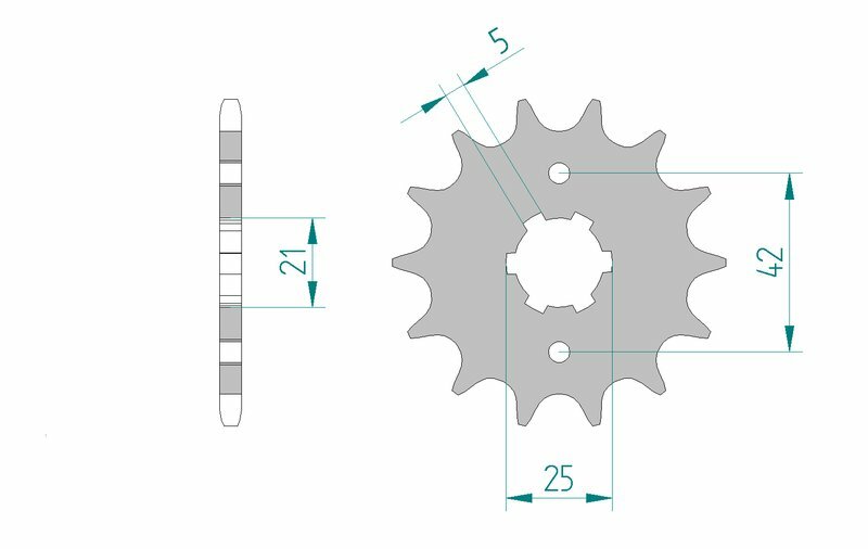 AFAM STEEL Standard Front Sprock 21301 - 520