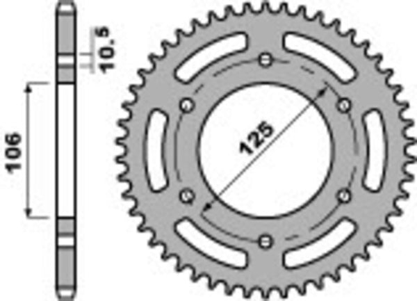PBR Ultra -Lys Aluminium Hård anodiseret bageste sprock 4530 - 520 4530 48 LD
