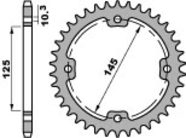 PBR Standard C45 Steel bageste tal 4588 - 520 4588 37 C45