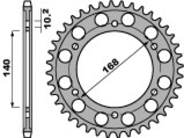 PBR Standard C45 Steel Bagerste sprock 4613 - 525 4613 47 C45