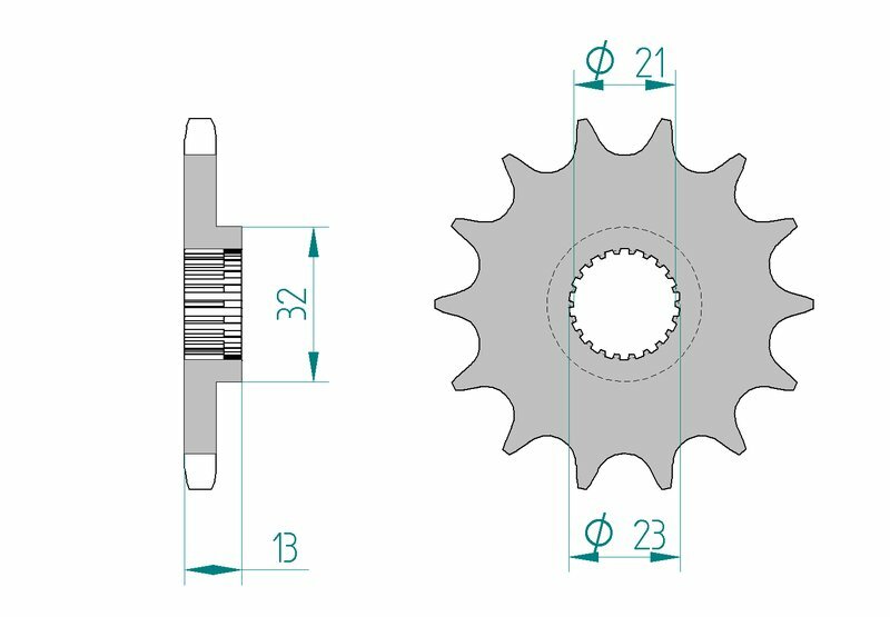 AFAM STEEL Standard Front Sprock 21311 - 428