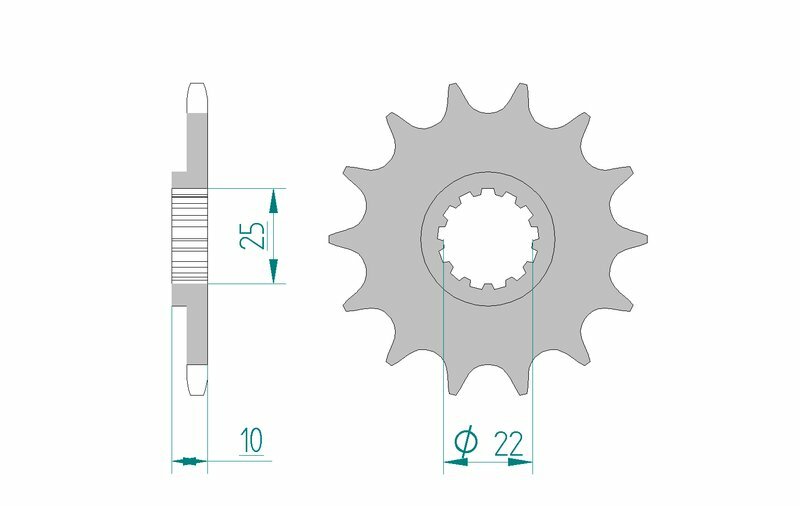 AFAM STEEL Standard Front Sprock 21510 - 520