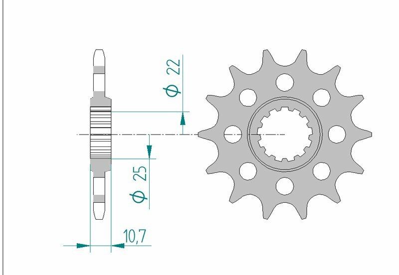 AFAM STEEL Standard Front Sprock 21511 - 520