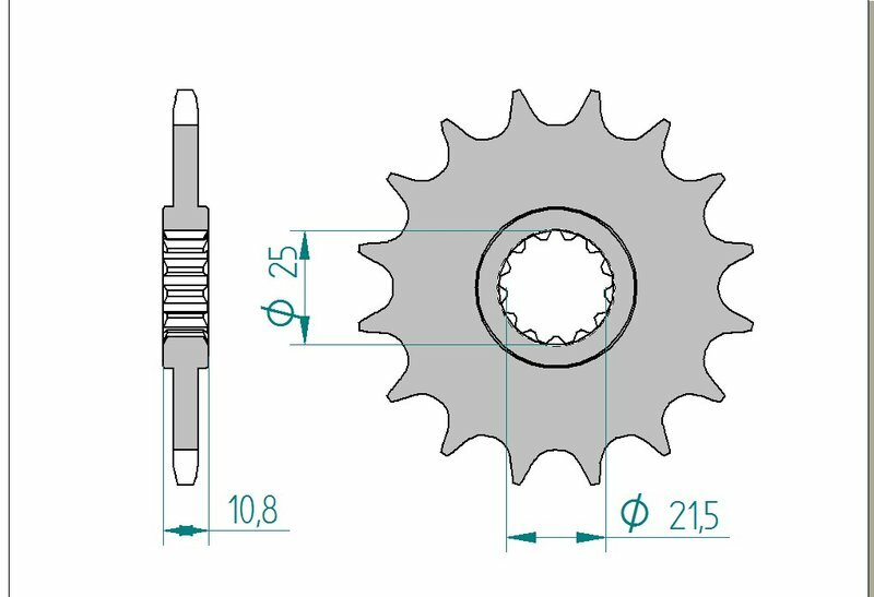 AFAM STEEL Standard Front Sprock 21512 - 520