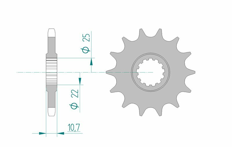 AFAM STEEL Standard Front Sprock 21606 - 525