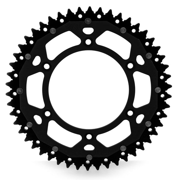 Art Dual-Components Aluminum/Steel Ultra-Light self-cleaning rear Sprock 460-520 Art-460-48-Blk