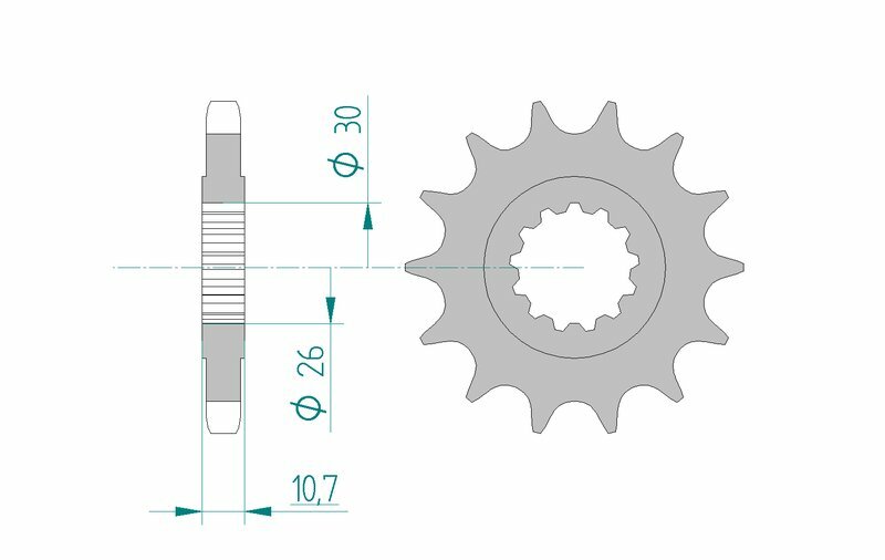 AFAM STEEL Standard Front Sprock 21801 - 530