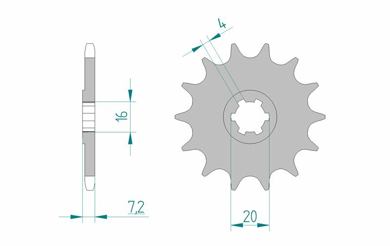 AFAM Steel Standard Front Sprock 22104 - 520