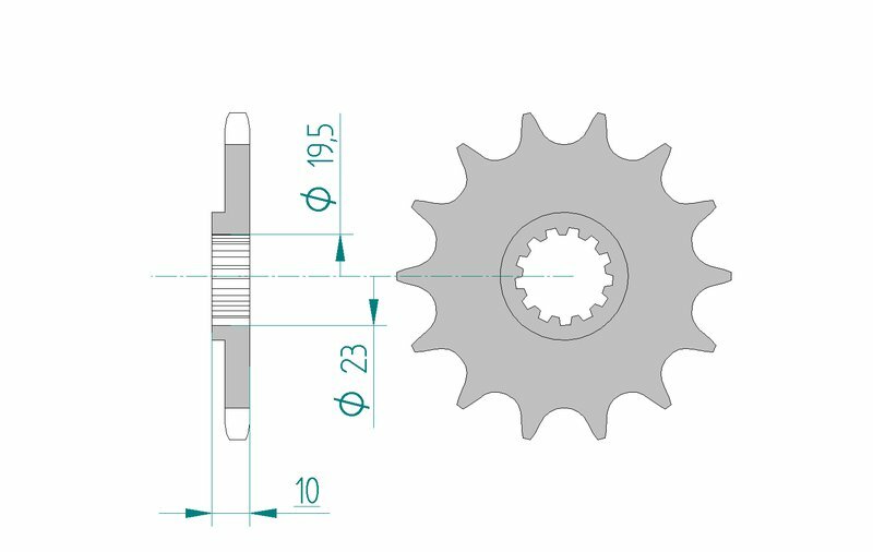 AFAM STEEL Standard Front Sprock 22303 - 520