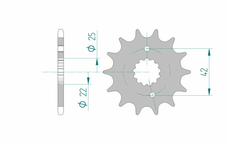 AFAM Steel Standard Front Sprock 22304 - 520