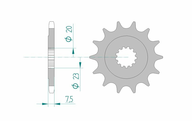 AFAM STEEL Standard Front Sprock 22401 - 520