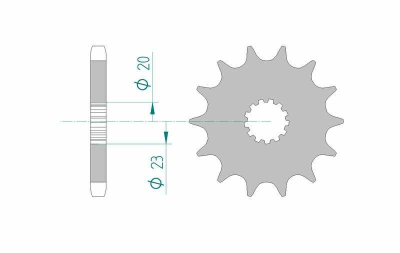 AFAM STEEL Standard Front Sprock 22403 - 530