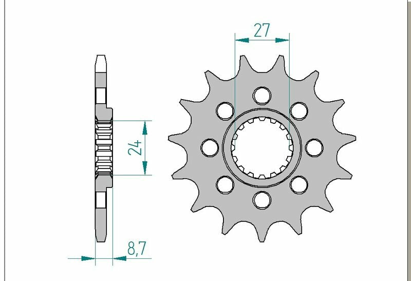 AFAM STEEL Standard Front Sprock 22902 - 520