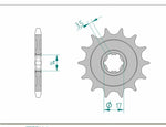 AFAM STEEL Standard Front Sprock 24203 - 428