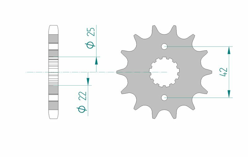 AFAM STEEL STANDARD FRONT SPROCK 24500 - 530