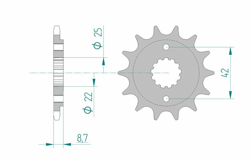 AFAM STEEL Standard Front Sprock 24501 - 520