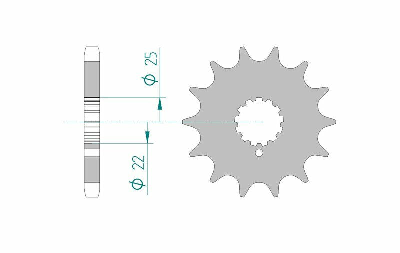 AFAM STEEL Standard Front Sprock 24504 - 530