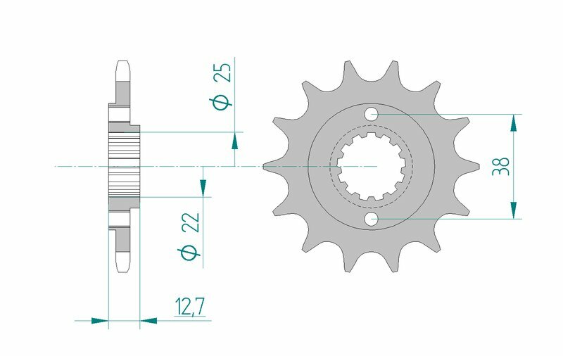 AFAM STEEL Standard Front Sprock 24505 - 520