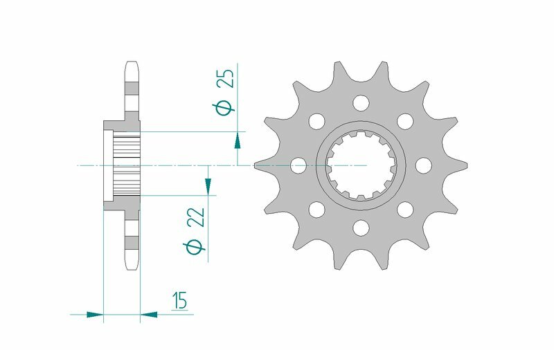 AFAM STEEL Standard Front Sprock 24509 - 520