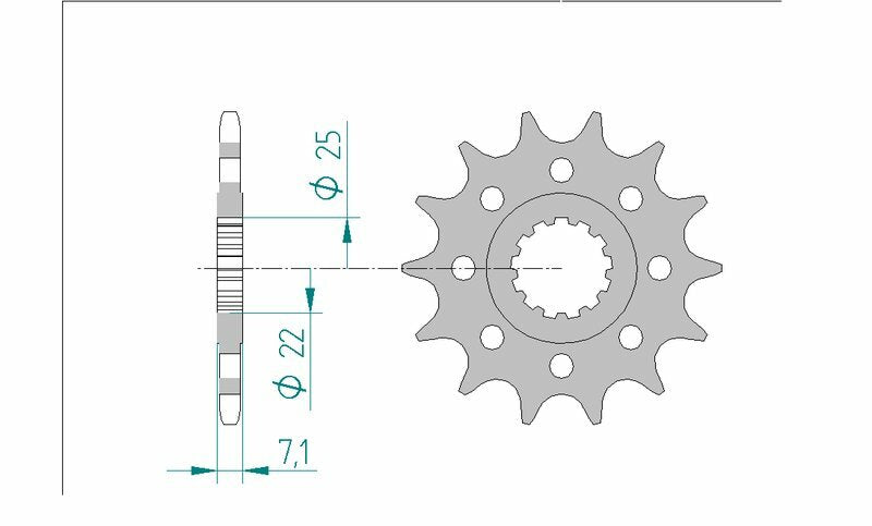 AFAM STEEL Standard Front Sprock 24511 - 520