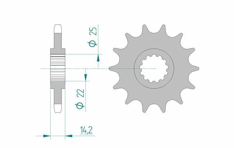 AFAM STEEL Standard Front Sprock 24602 - 525