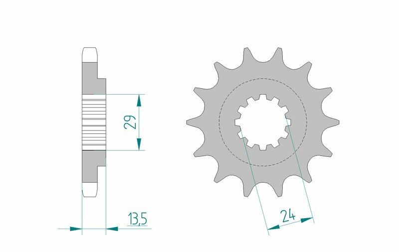 AFAM STEEL Standard Front Sprock 24900 - 530